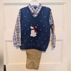 Dockers Blue and Tan Kids Matching Set